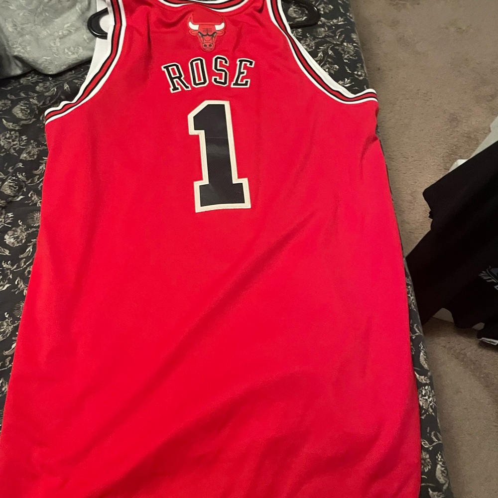 Red Chicago Bulls Jersey D Rose NBA